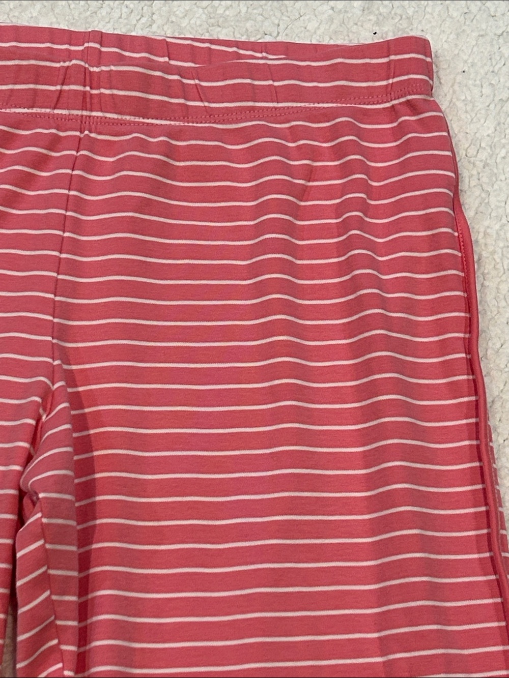 LAKE Pima Cotton Pajama Pants size Medium Deep Coral and White Stripes - Picture 4 of 13